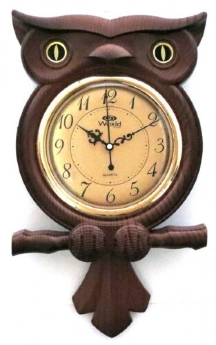 2264C Z WORLD (в кор.8шт.) - Часы настенные c маят [01085195] 2264C Z WORLD (в кор.8шт.) - Часы настенные c маятником "Сова", металлический циферблат, размер:450х300x65см, материал: пластик, стекло.