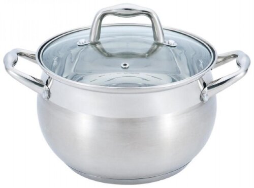 WR-1276 (в уп.12шт.) - Кастрюля 3л./18см. Premium [01111262] WR-1276 (в уп.12шт.) - Кастрюля 3л./18см. Premium APPLE, толщина стенки 0,5мм, дна 2,5мм, ручки из нерж стали, крышка стеклянная, матовая поверхность с зерк. полосой, мерная шкала на внутр. стенке, капсулированное дно. Подходит для всех видов плит, в т.ч. индукционной и чистки в посудомоечной машине. Состав: нерж. сталь.