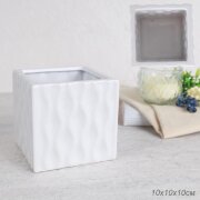 716578 (в уп.6/48шт.) - Кашпо Куб 10x10см. / 3021W [01106561]