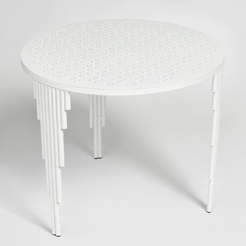 СтЖ106  Стол журнальный, 50х50х42 см, металл белый [01109384] СтЖ106  Стол журнальный, 50х50х42 см, металл белый (собр.вид), Мансарда
