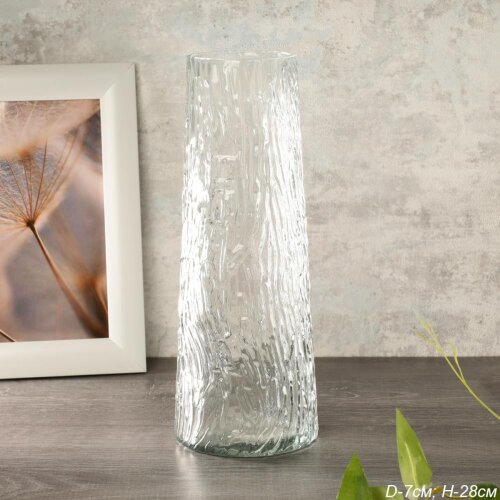 730461 (в уп.20шт.) - Ваза для цветов, H=28см. / W [01111412] 730461 (в уп.20шт.) - Ваза для цветов, H=28см. / WRD-130 /без индивидуальной упаковки, материал: стекло.