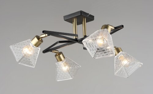 ВР-N6972/4 BK+COP D600*H245 мм (4) светильник пото [01110149] ВР-N6972/4 BK+COP D600*H245 мм (4) светильник потолочный