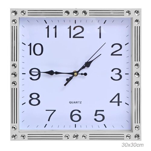 651888 (в уп.20шт.) - Часы настенные, квадратные 3 [01109178] 651888 (в уп.20шт.) - Часы настенные, квадратные 30х30см. / 307-2 /, материал: пластик, стекло.