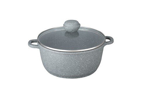 BK-1112 (в уп.8шт.) - Кастрюля с крышкой 2,1л. SIL [01109955] BK-1112 (в уп.8шт.) - Кастрюля с крышкой 2,1л. SILVER MARBLE, подходит для индукционных плит и чистки в посудомоечной машине, материал: литой алюминий.