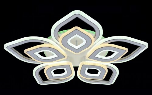 МС-LI8433/5 WH+CR (RGB) Led 166W+6W 3000K+4000K+65 [01101338] МС-LI8433/5 WH+CR (RGB) Led 166W+6W 3000K+4000K+6500K диммер (1) светильник потолочный