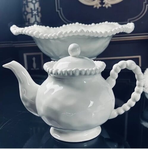 305-235 (в уп.12шт.) - Чайник заварочный с крышкой [01040564] 305-235 (в уп.12шт.) - Чайник заварочный с крышкой 1000мл. МАРИНЕТ в подар. упаковке, материал: фарфор.