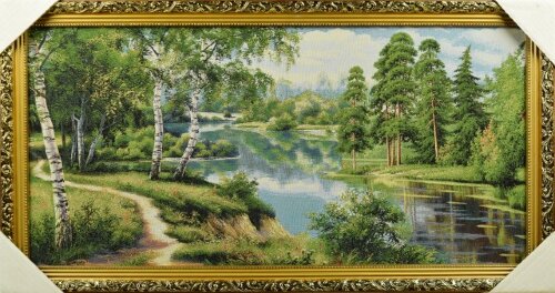 40*80 25 "Лесная речка" Картина гобелен [01086914] 40*80 25 "Лесная речка" Картина гобелен