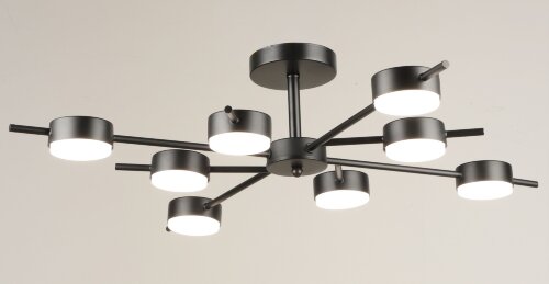 ВР-N6836/8 BK D775*H185 мм патрон: GX53 лампочки в [01110242] ВР-N6836/8 BK D775*H185 мм патрон: GX53 лампочки в комплект не входят (1) светильник потолочный